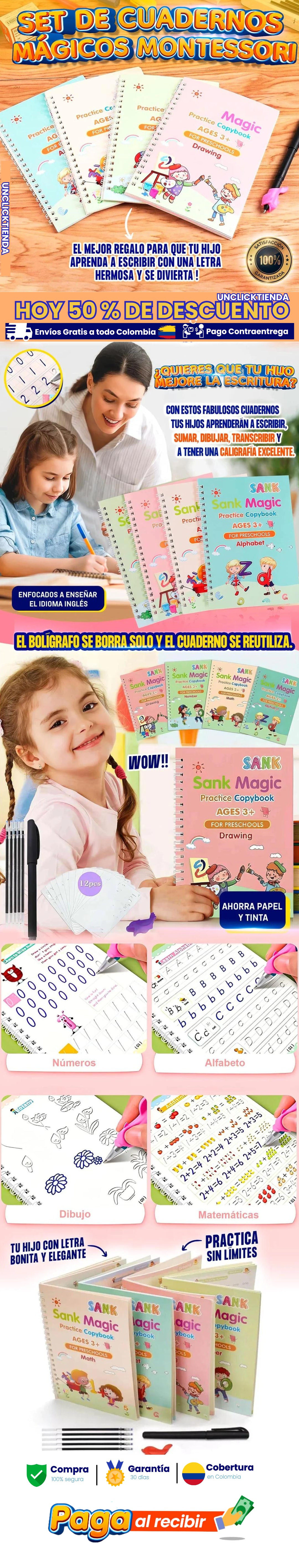 (X2) CARTILLA CALIGRAFIA + TARJETA BILINGUE $179.900 PESOS